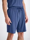 Derek Rose Basel Stretch-micro Modal Jersey Pyjama Shorts In Blue