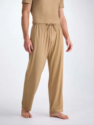 Derek Rose Men's Lounge Trousers Basel Micro Modal Stretch Camel