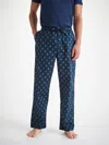 Derek Rose Ledbury Printed Cotton-batiste Pyjama Trousers In Navy
