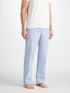 DEREK ROSE DEREK ROSE MEN'S LOUNGE TROUSERS JAMES COTTON BLUE