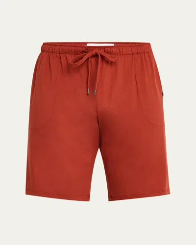 Derek Rose Men's Modal Stretch Drawstring Shorts In Red