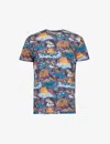 Derek Rose Mens Multi-coloured Robin Graphic-print Cotton-jersey T-shirt In Multi-coloured