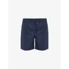Derek Rose Mens Navy Sydney Drawstring-waist Linen Shorts In Navy