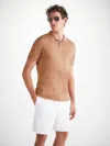 Derek Rose Men's Polo Shirts Jacob Sea Island Cotton Camel In Camel