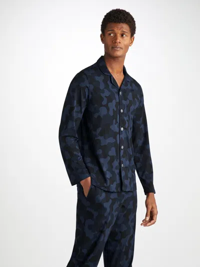 Derek Rose Men's Pyjamas London 11 Micro Modal Navy In Blue
