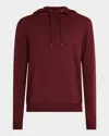 Derek Rose Men's Quinn Cotton And Modal Pullover Hoodie In Red