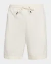 Derek Rose Men's Quinn Drawstring Lounge Shorts In White