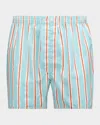 Derek Rose Men's Royal Stripe Classic-fit Boxer Shorts In Blue
