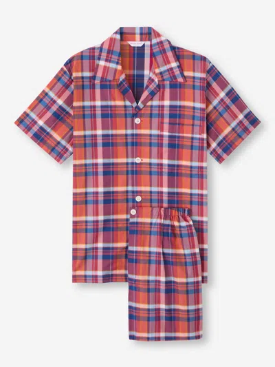 Derek Rose Men's Short Pyjamas Barker 40 Cotton Multi