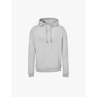 Derek Rose Mens Silver Quinn Relaxed-fit Cotton-blend Hoody