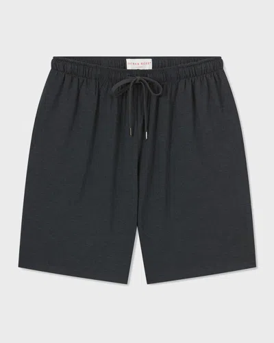 Derek Rose Men's Solid Drawstring Shorts In Black