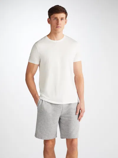 Derek Rose Men's Sweat Shorts Quinn Cotton Modal Silver