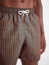 Derek Rose Mens Blue Tropez Mid-rise Swim Shorts In Blue