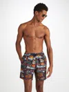 Derek Rose Mens Multi-coloured Maui Graphic-print Swim Shorts In Multi