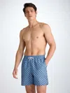 Derek Rose Mens Maui Graphic-pattern Swim Shorts Blue In Mid Blue
