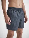 Derek Rose Men's Swim Shorts Navy Rope Print In Navy