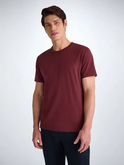 Derek Rose Men's T-shirt Barny Pima Cotton Burgundy