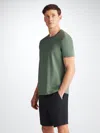 Derek Rose Men's T-shirt Barny Pima Cotton Soft Green In Soft Green