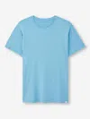 Derek Rose Men's T-shirt Basel Micro Modal Stretch Ocean Blue