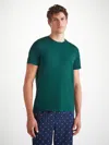 Derek Rose Basel Stretch-jersey T-shirt In Pine Green