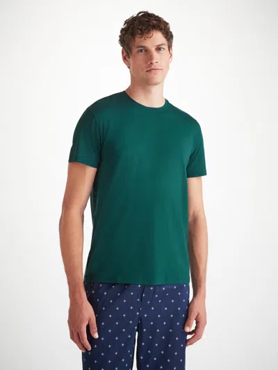 Derek Rose Basel Stretch-jersey T-shirt In Pine Green
