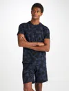 DEREK ROSE DEREK ROSE MEN'S T-SHIRT LONDON 11 MICRO MODAL NAVY