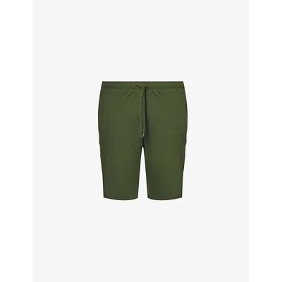 Derek Rose Mens Basel Relaxed-fit Stretch-modal Shorts Green Xxl