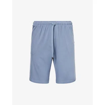 Derek Rose Mens  Basel Micro Stretch-modal Shorts In Blue