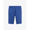Derek Rose Mens Basel Relaxed-fit Stretch-modal Lounge Shorts Blue Xxl In Blue