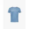 Derek Rose Mens Blue Jordan 1 Crewneck Short-sleeve Linen T-shirt Xxl In Blue