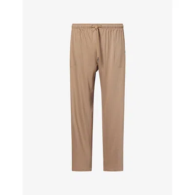 Derek Rose Mens Brown Basel Lounge Modal-jersey Trousers