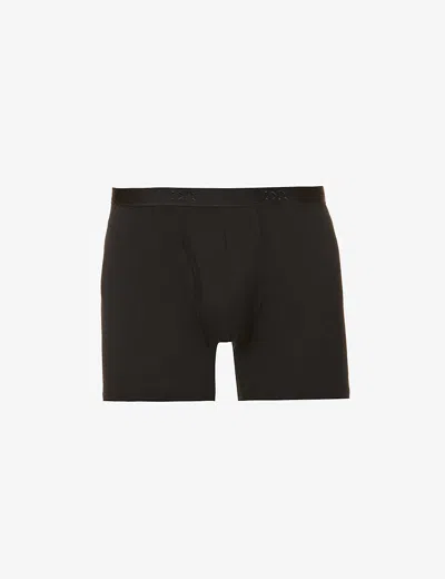 Derek Rose Mens Black Alex Regular Fit Stretch Modal Trunks