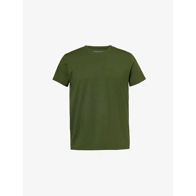 Derek Rose Mens Green Basel 15 Crewneck Short-sleeve Stretch-jersey T-shirt