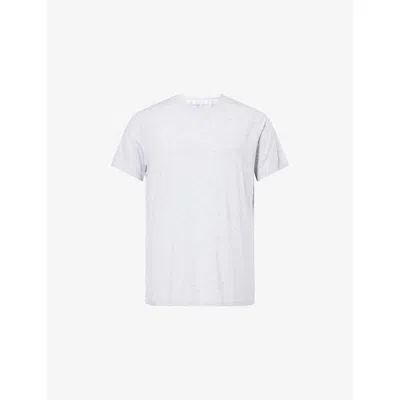 Derek Rose Mens Silver Ethan Crewneck Stretch-jersey T-shirt In White