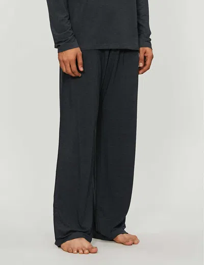 Derek Rose Derek Rose Mens Grey Marlowe Stretch-modal Pyjama Bottoms