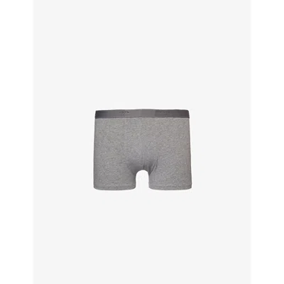 Derek Rose Mens Jack 1 Logo-waistband Stretch-cotton Boxers Charcoal
