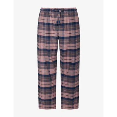 Derek Rose Mens Kelburn Check Cotton Lounge Trousers Multi-coloured Xl