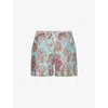 Derek Rose Mens Maui 68 Graphic-print Swim Shorts Turquoise In Turquoise