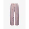 Derek Rose Mens  Wellington Striped Pyjama Bottoms In Multi