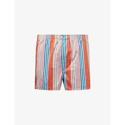 Derek Rose Mens Multi-coloured Wellington Classic-fit Cotton Boxer Shorts