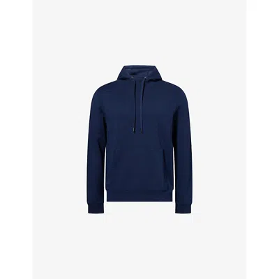 Derek Rose Mens Navy Quinn Cotton-modal Jersey Hoody In Blue