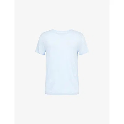 Derek Rose Mens Sky Jordan Crewneck Linen T-shirt Xl In Blue