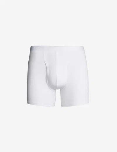 Derek Rose Mens White Alex Slim-fit Stretch-modal Trunks L