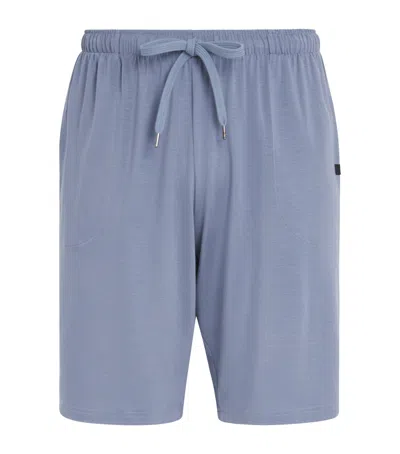 Derek Rose Micro Modal Basel Sweat Shorts In Blue