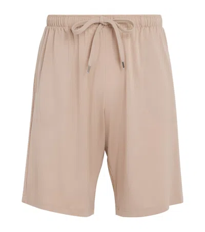 Derek Rose Micro Modal Basel Sweat Shorts In Neutral