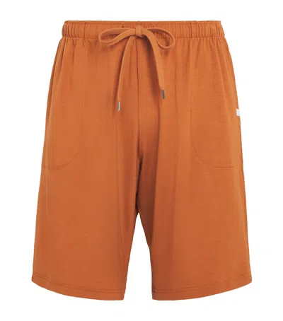 Derek Rose Micro Modal Basel Sweat Shorts In Orange