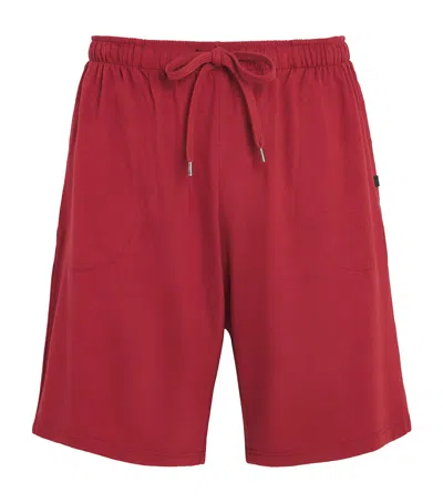 Derek Rose Micro Modal Basel Sweat Shorts In Red