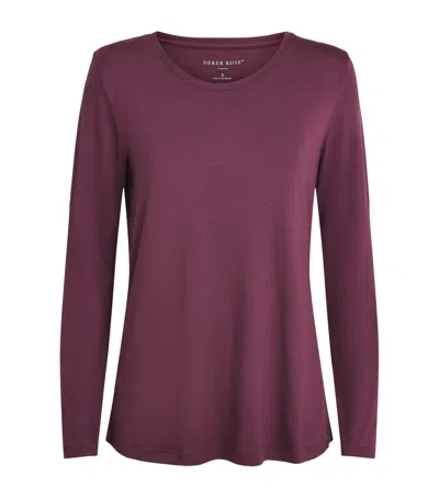 Derek Rose Micro Modal Lara Long-sleeve Pyjama Top In Multi