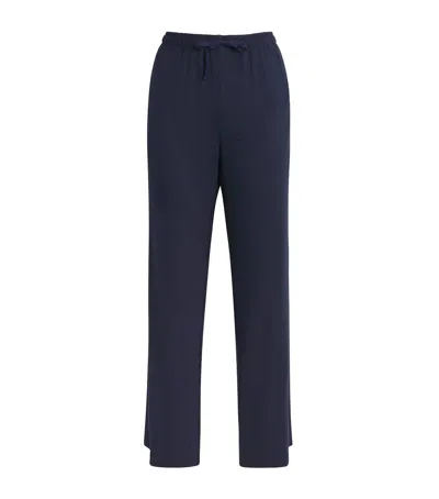 Derek Rose Micro Modal Lara Pyjama Bottoms In Blue
