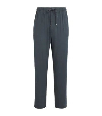 Derek Rose Micromodal Lounge Trousers In Blue